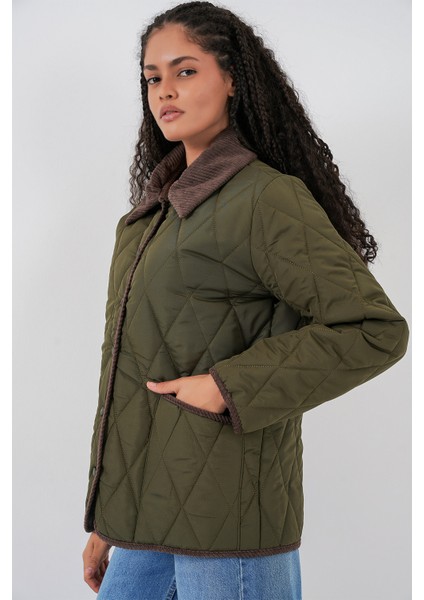 Kadın Kapitone Oversize Mont 5226 - Haki Kahve fırsatları