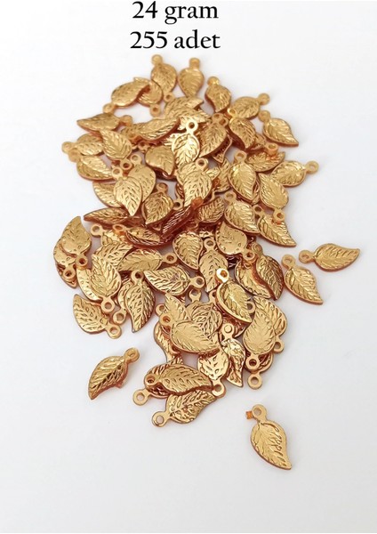 Oya Abiye Bileklik Kolye Pleksi Metalik Plastik Pul Altın Renk 24 gram 255 adet - BNC546