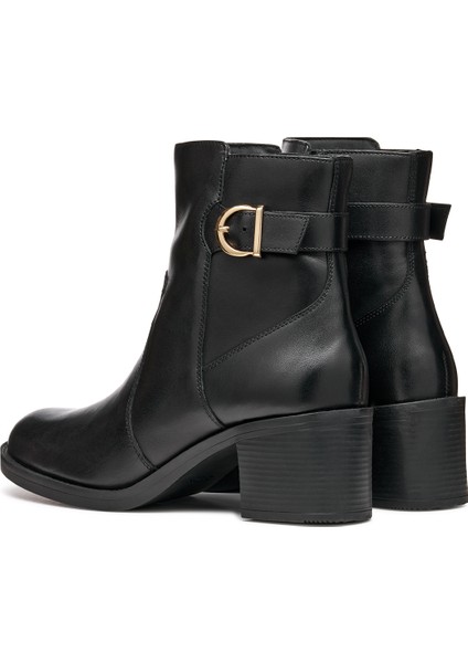 Kadın Siyah D Serılda 60 A - Smo.lea Tokalı Fermuarlı Topuklu Deri Bot D56XXA00043C9999 indirimleri