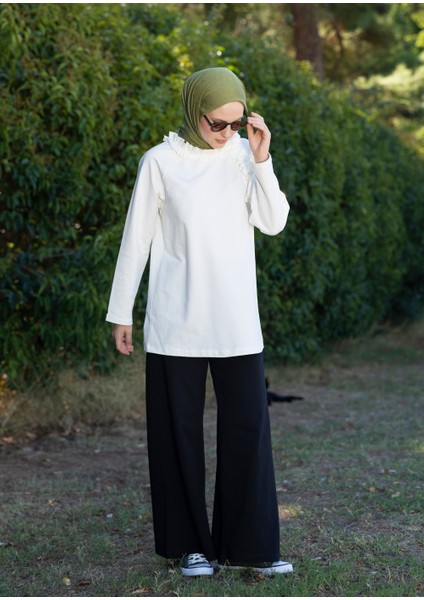 Tesettür Eşofman Üstü -Ekru modelleri