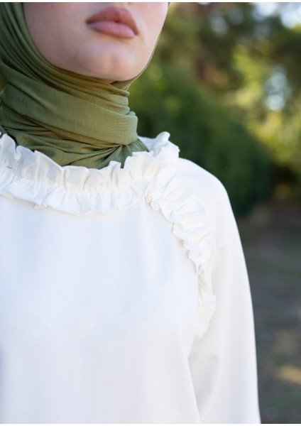 Tesettür Eşofman Üstü -Ekru fırsatları