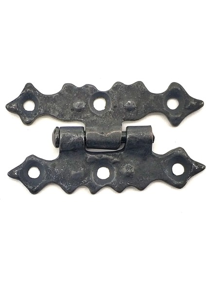 Antika Tarz Dekoratif Pirinç Yıldız Menteşe - 63X36 mm, Oksit