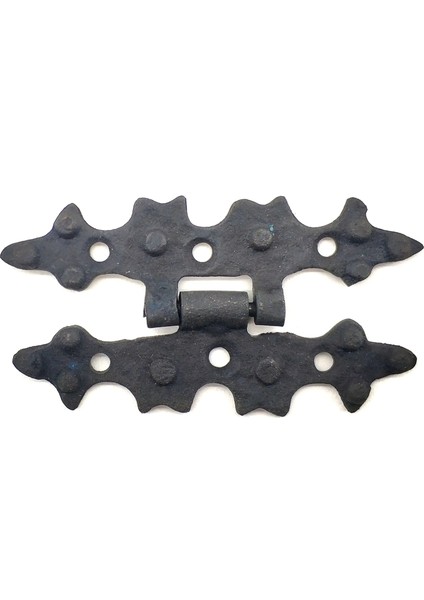 Antika Tarz Dekoratif Pirinç Yıldız Menteşe - 84X44 mm, Oksit