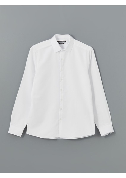 Yeni Sezon Slim Fit Uzun Kollu Gabardin Erkek Gömlek