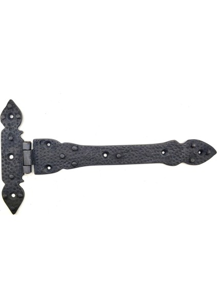 Antika Tarz Dekoratif Pirinç Kuyruklu Lale Menteşe - 147X193 mm, Oksit