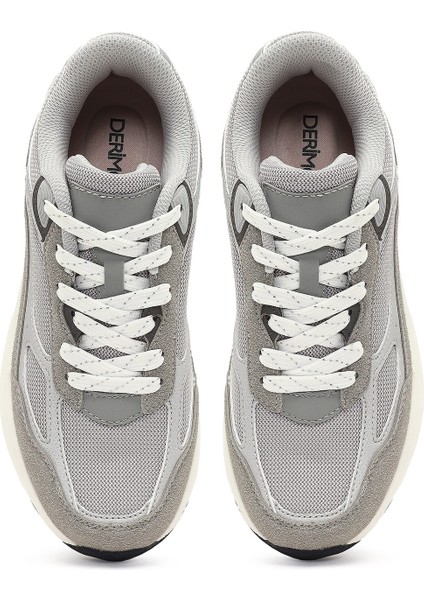 Kadın Gri Bağcıklı Kalın Tabanlı Sneaker 25AFD494014