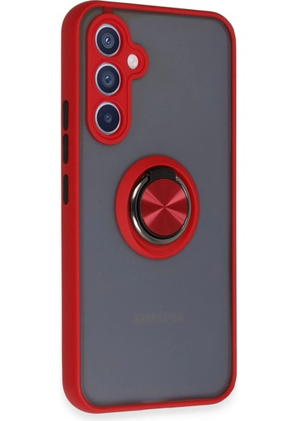 Samsung Galaxy A34 5g Kılıf Montreal Yüzüklü Silikon Kapak - Kırmızı fiyatları