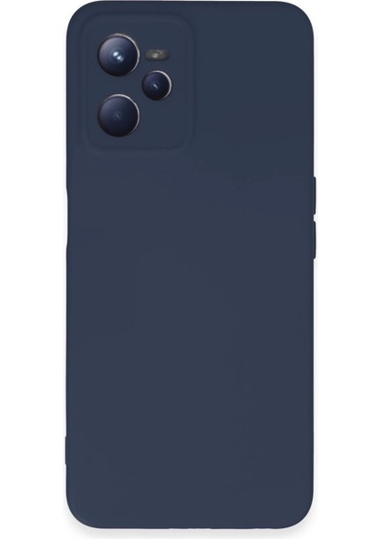 Realme C35 Kılıf Nano Içi Kadife Silikon - Lacivert