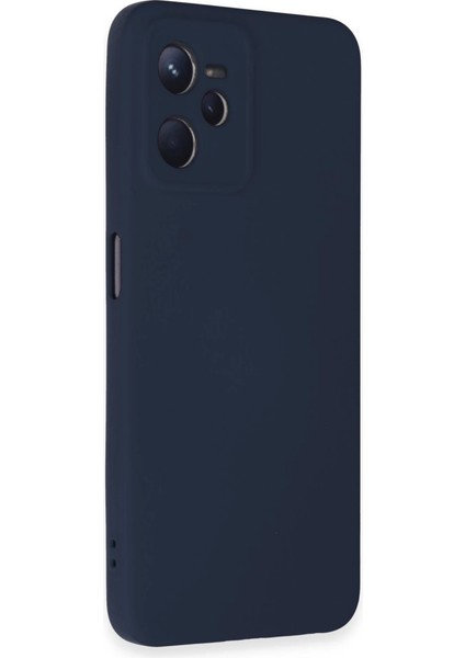 Realme C35 Kılıf Nano Içi Kadife Silikon - Lacivert fiyatları