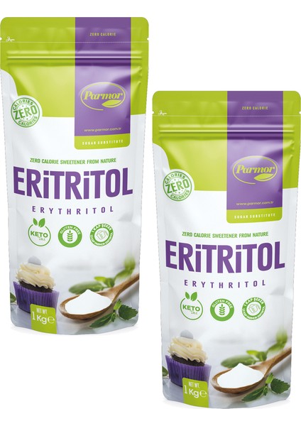 Eritritol Ketojenik Vegan 2 x 1 kg
