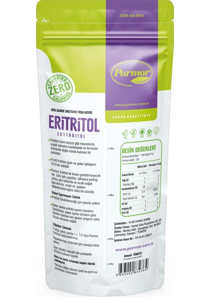 Eritritol Ketojenik Vegan 2 x 1 kg fiyatları