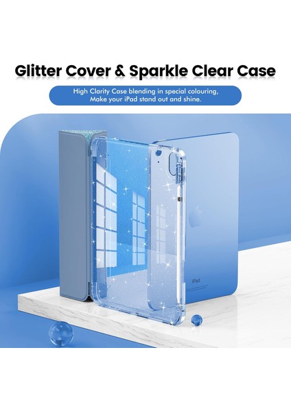 iPad Mini 7 / iPad Mini 6 Için Tablet Kılıfı, Kız Çocukları Için Parıltılı Şeffaf Otomatik Uyanma/uyku Özellikli Simli Kapak (Yurt Dışından) fiyatları