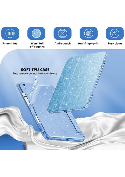 iPad Mini 7 / iPad Mini 6 Için Tablet Kılıfı, Kız Çocukları Için Parıltılı Şeffaf Otomatik Uyanma/uyku Özellikli Simli Kapak (Yurt Dışından) modelleri