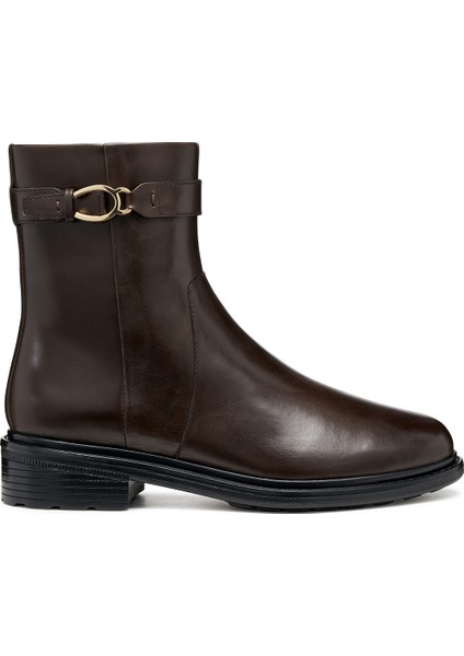 Kadın Kahverengi D Walk Pleasure A - Shı.lea Fermuarlı Deri Bot D56TGA000AAC6024