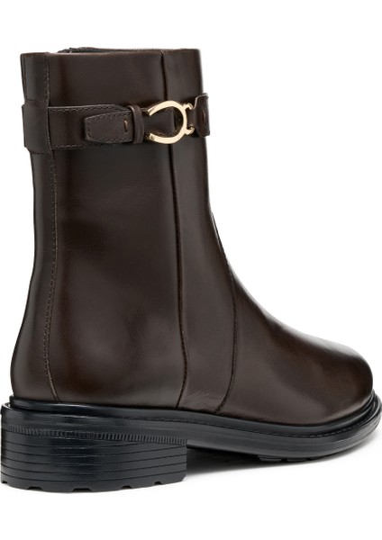 Kadın Kahverengi D Walk Pleasure A - Shı.lea Fermuarlı Deri Bot D56TGA000AAC6024 fırsatları
