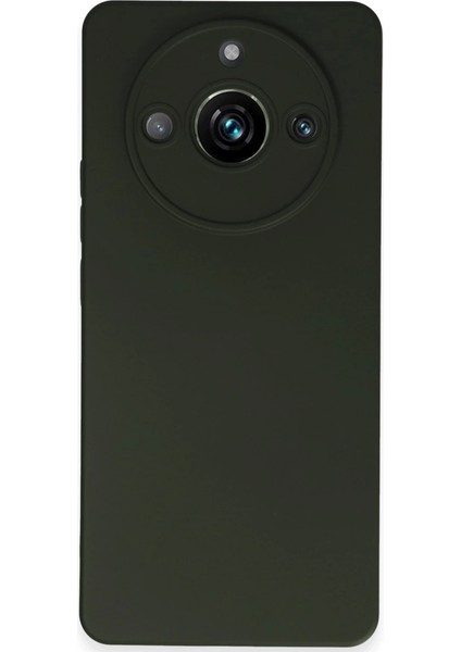Newface Realme 11 Pro Kılıf Nano Içi Kadife Silikon - Koyu Yeşil