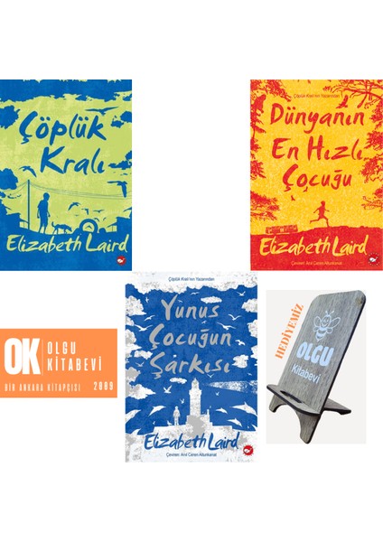 Çöplük Kralı - Dünyanın En Hızlı Çocuğu - Yunus Çocuğun Şarkısı / 3 Kitap Set -Telefon Tutucu Hediye