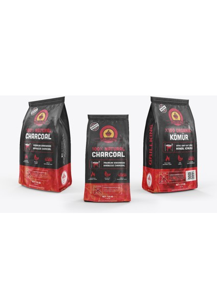 Kemaliye Grill King Ithal Mangal Kömürü 3 Adet x 1.50 kg