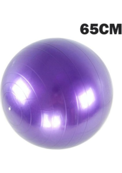 65 cm Pilates Topu Fitilli + Pompa Seti Plates Denge Yoga Spor Egzersiz Top Jimnastik Fitness Topu