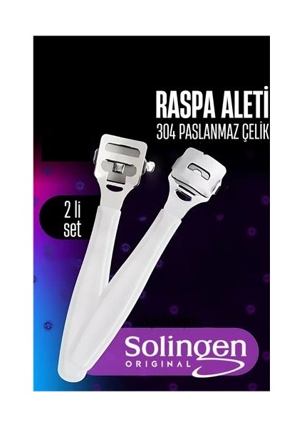 Raspa Aleti - Jiletli Ayak Topuk Törpüsü 2 Adet Solingen Profesyonel fiyatları
