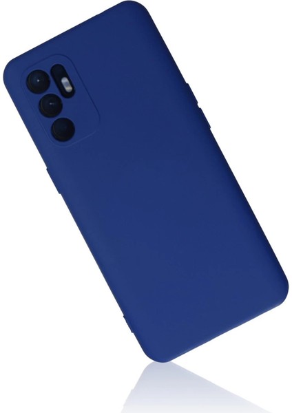 Oppo Reno 6 Kılıf Nano Içi Kadife Silikon - Mavi fiyatları