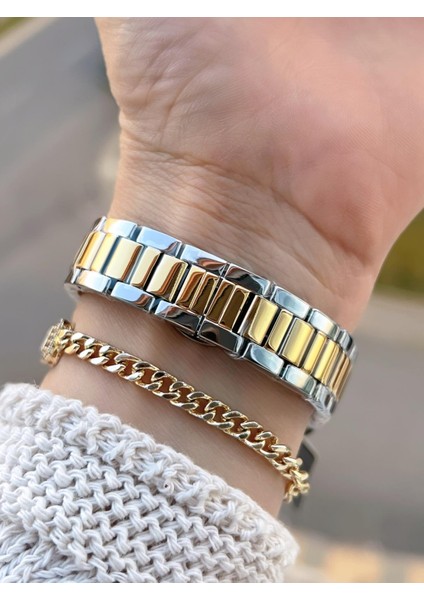 Çelik Kordonlu 2 Yıl Garantili 3 Atm Suya Dayanıklı Kadın Kol Saati+Bileklik BD.10070.4 modelleri