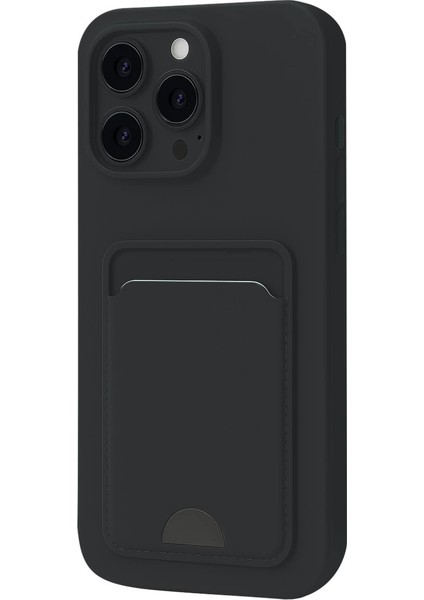 Iphone 16 Pro Kılıf Kelvin Kartvizitli Silikon - Siyah