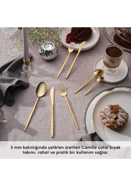 Camille 12 Kişilik 84 Parça Çatal Kaşık Bıçak Takımı fırsatları
