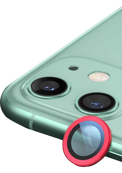 Iphone 11 Raze Metal Kamera Lens - Kırmızı