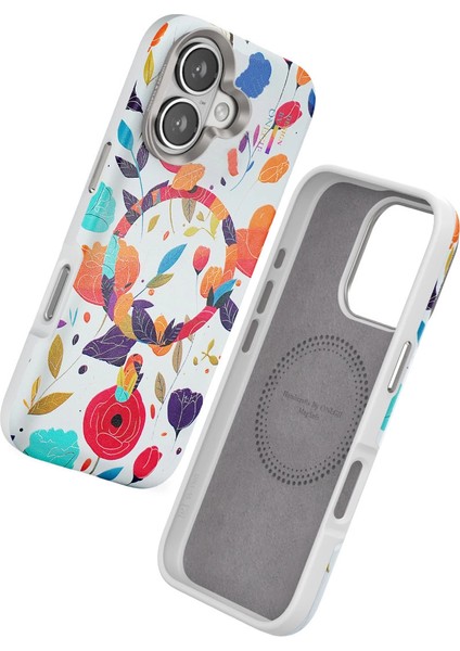 Onegif Iphone 16 Flower Series Magsafe Kapak - Beyaz fiyatları
