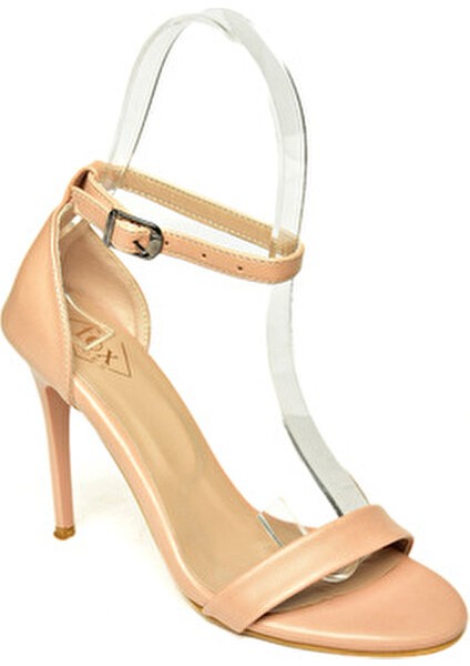 Kadın Topuklu Ayakkabı Suni Deri Malzeme ile 10 cm Neolit Taban Konforu