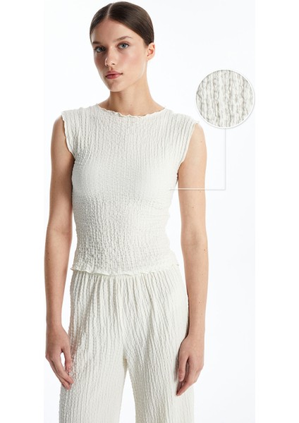 Yeni Sezon Bisiklet Yaka Dokulu Kadın Tişört