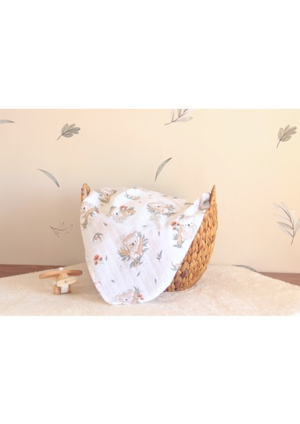 Koala Desenli %100 Pamuk 10 Parça Kız Yenidoğan Hediye Kutusu – Pike, Müslin Set ve 5'li Zıbın Takımı modelleri