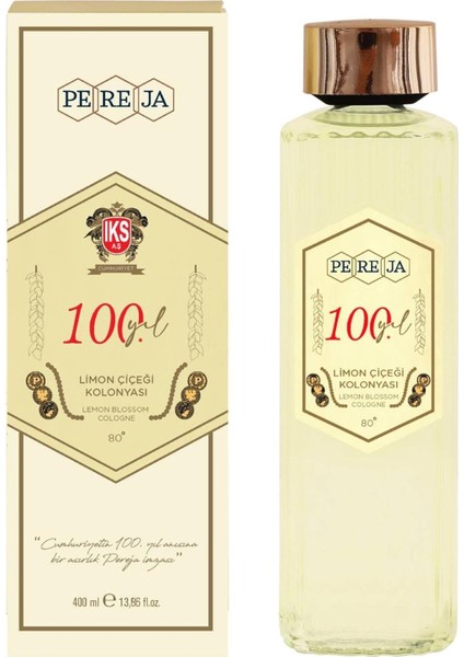 Pereja Kolonya 400 ml Limon Çiçeği 100.YIL Cam Şiş