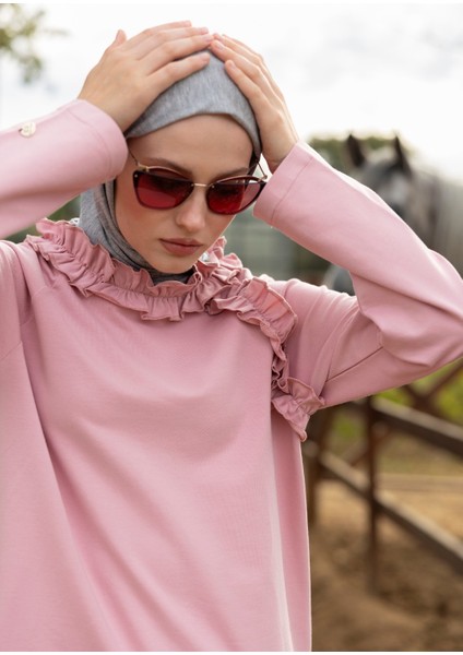 Tesettür Eşofman Üstü -Pembe fiyatları