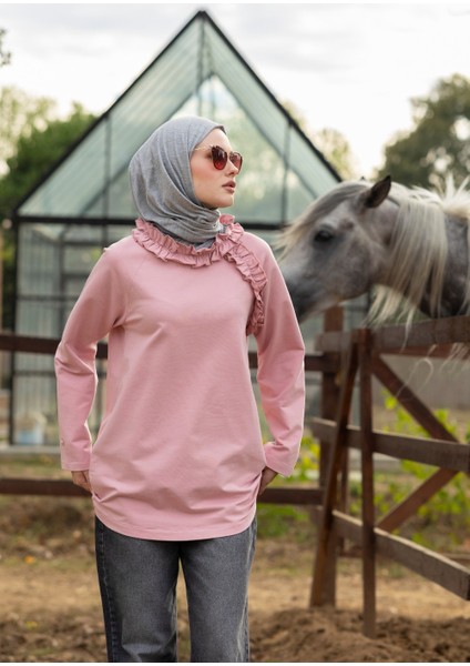 Tesettür Eşofman Üstü -Pembe modelleri