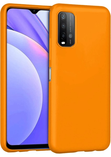 Xiaomi Redmi 9t Kılıf Nano Içi Kadife Silikon - Turuncu