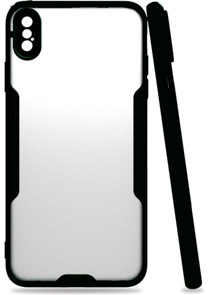 Iphone Xs Max Kılıf Platin Silikon - Siyah