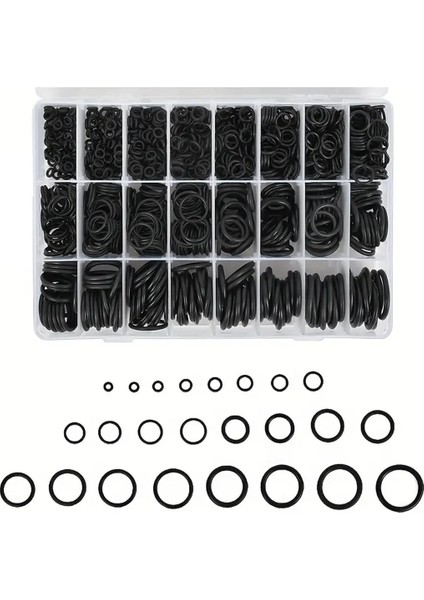 800 Parça 24 Çeşit Oring Seti Kauçuk Conta Seti Su Geçirmez Isıya Dayanıklı modelleri
