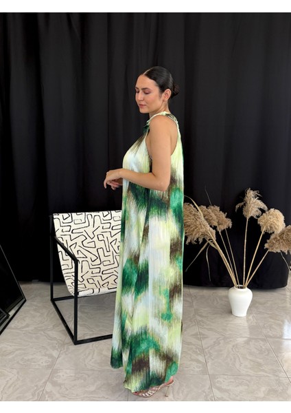 Halter Yaka Şifon Elbise modelleri