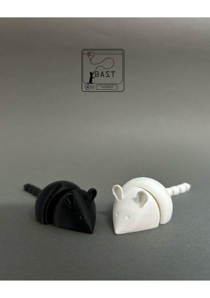 Bast Tasarım 3D Yazıcı Hareketli Eklemli Fare Oyuncak Figür modelleri