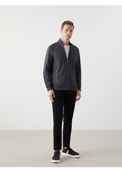Yeni Sezon Dik Yaka Uzun Kollu Erkek Fermuarlı Sweatshirt fiyatları