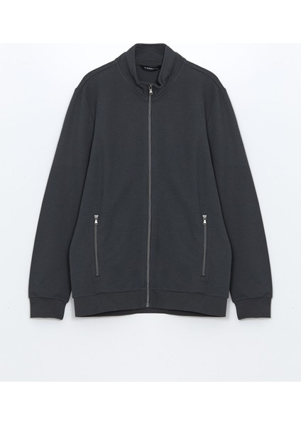 Yeni Sezon Dik Yaka Uzun Kollu Erkek Fermuarlı Sweatshirt indirimleri
