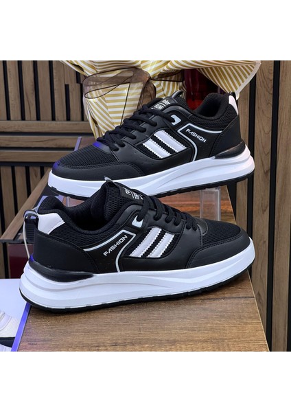 Erkek Anorak Fuspetli Spor Ayakkabı - Siyah Beyaz fiyatları