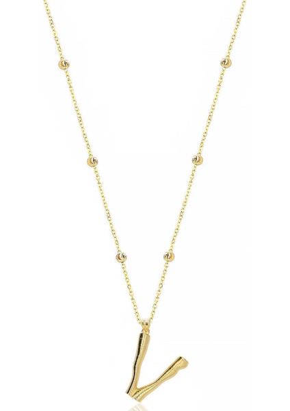 Silver 925 Ayar Gümüş Harf Kolye