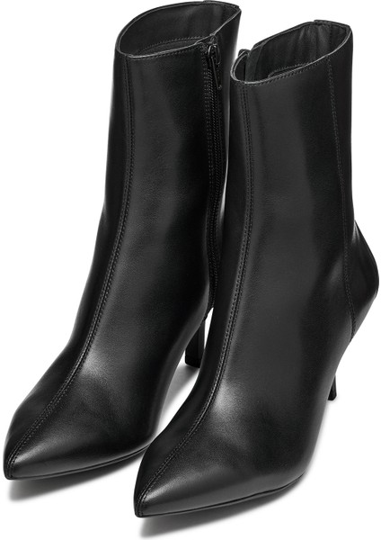 Kadın Siyah D Kleopy B - Nappa Sheep Lea Fermuarlı Ince Topuklu Deri Bot D56YBB000TUC9999 modelleri