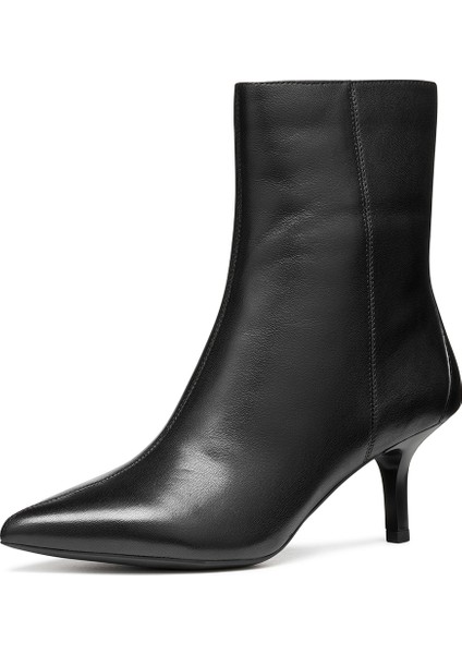 Kadın Siyah D Kleopy B - Nappa Sheep Lea Fermuarlı Ince Topuklu Deri Bot D56YBB000TUC9999 fırsatları