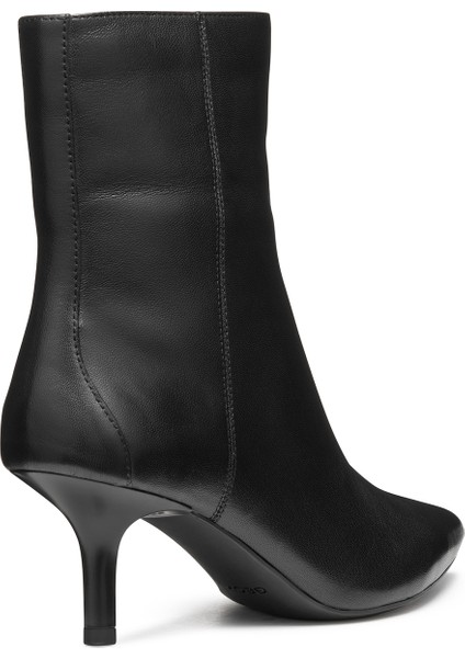 Kadın Siyah D Kleopy B - Nappa Sheep Lea Fermuarlı Ince Topuklu Deri Bot D56YBB000TUC9999