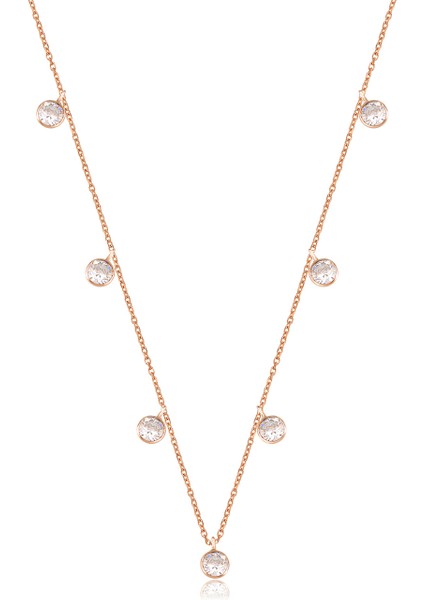 Silver 925 Ayar Zirkon Taşlı Tiffany Kolye