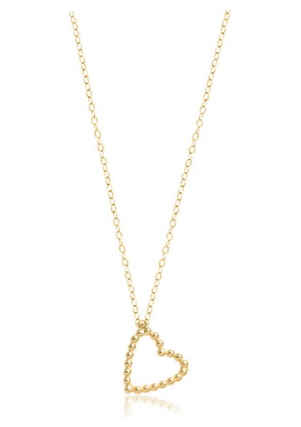 925 Ayar Gümüş Taşlısiz Kalp Kolye